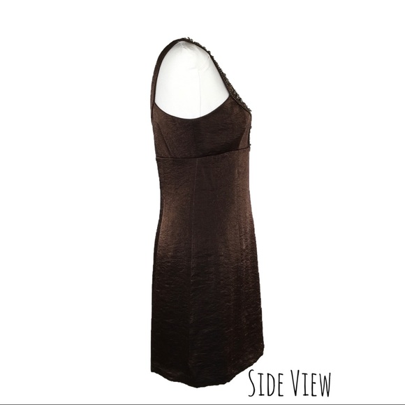 Shelli Segal Metallic Bronze Embellished Dress - Picture 2 of 8